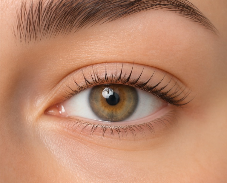 Beispielbild nach einem natürlichen Wimpernlifting